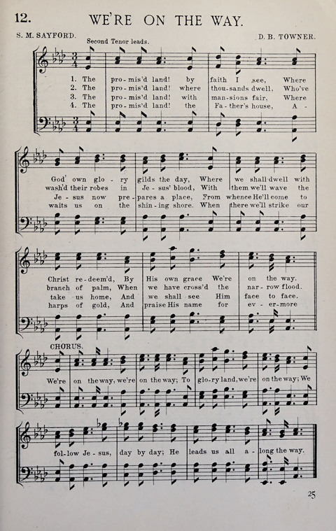 Manly Praise: A Collection of Solos, Quartets, and Choruses, for the Evangelistic Meetings, etc. page 25