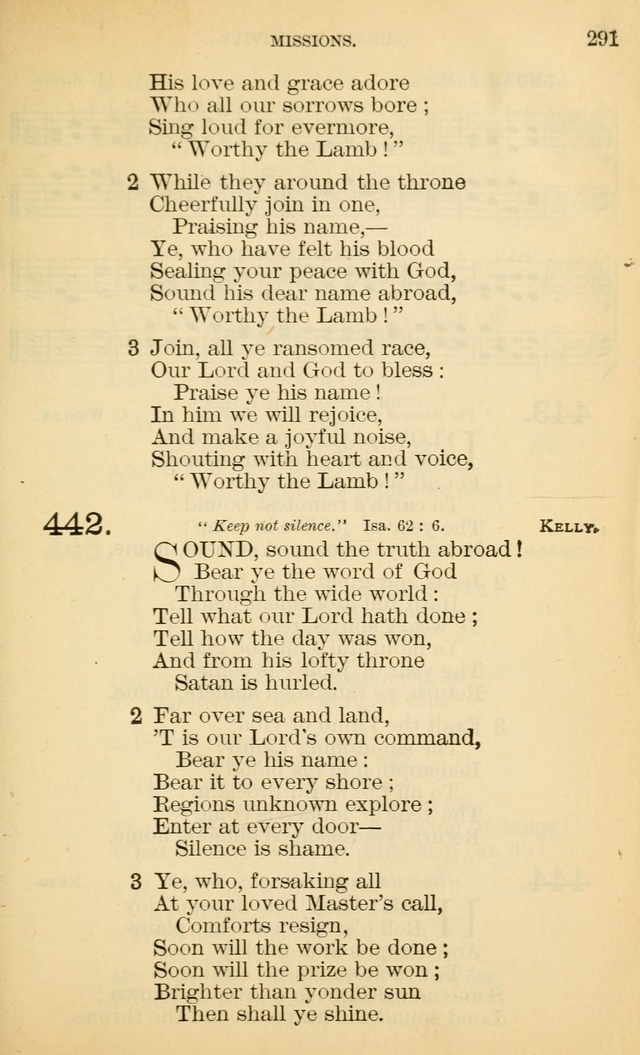 The Manual of Praise for Sabbath and Social Worship page 291