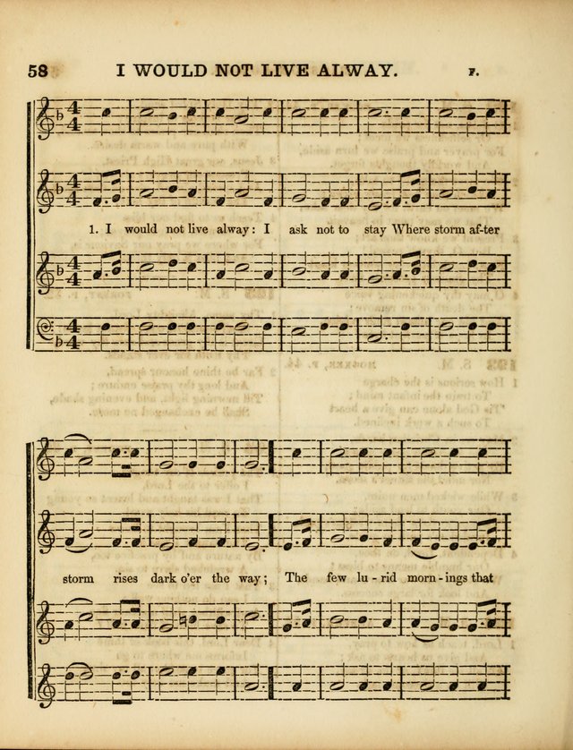 Mission Songs: a collection of hymns and music, designed for Sabbath schools page 58
