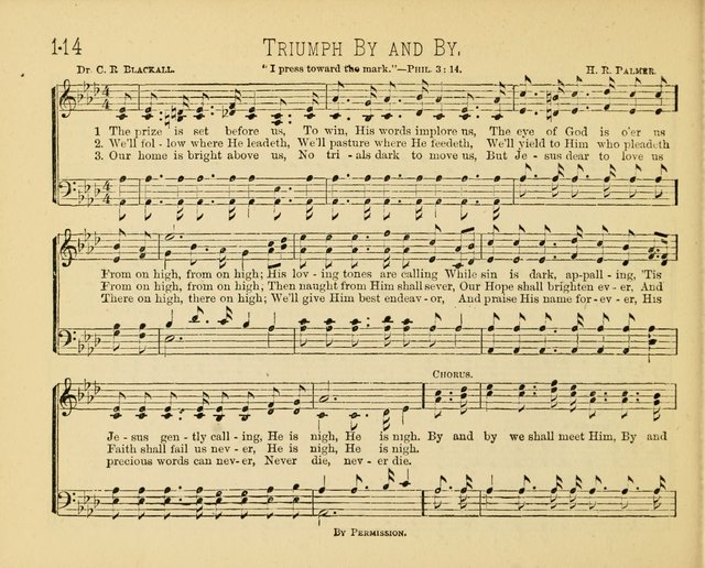Minnetonka Songs: for Sabbath Schools, compiled especially for the Minnetonka Sabbath-School Assembly page 114
