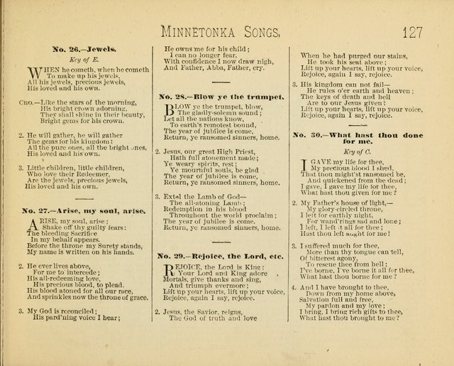 Minnetonka Songs: for Sabbath Schools, compiled especially for the Minnetonka Sabbath-School Assembly page 127