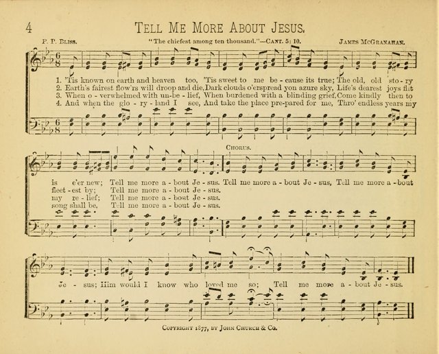 Minnetonka Songs: for Sabbath Schools, compiled especially for the Minnetonka Sabbath-School Assembly page 4