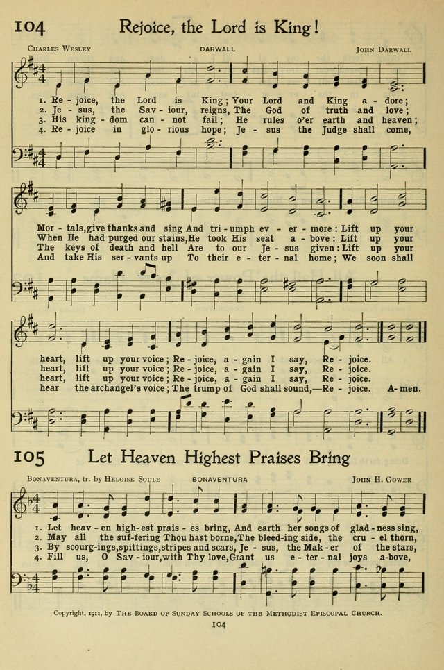 The Methodist Sunday School Hymnal page 117