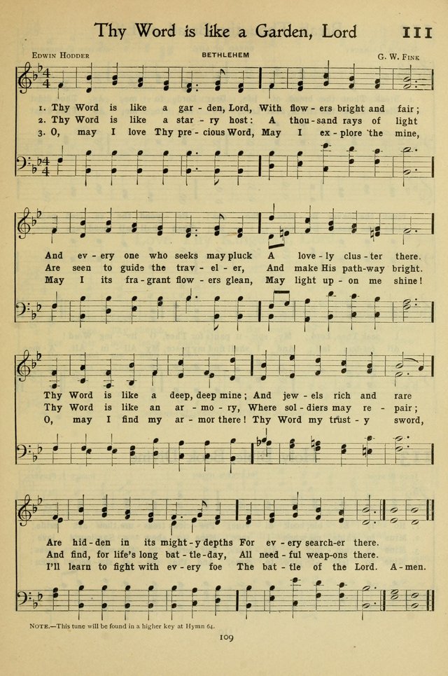 The Methodist Sunday School Hymnal page 122