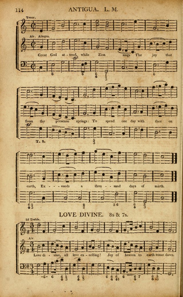 Musica Sacra: or, Springfield and Utica Collections United: consisting of Psalm and hymn tunes, anthems, and chants (2nd revised ed.) page 114