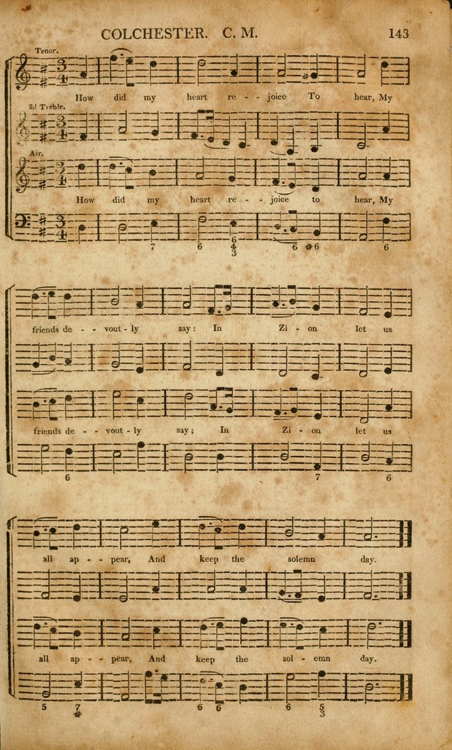 Musica Sacra: or, Springfield and Utica Collections United: consisting of Psalm and hymn tunes, anthems, and chants (2nd revised ed.) page 143