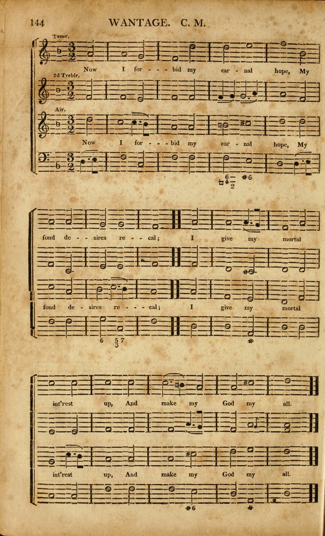 Musica Sacra: or, Springfield and Utica Collections United: consisting of Psalm and hymn tunes, anthems, and chants (2nd revised ed.) page 144