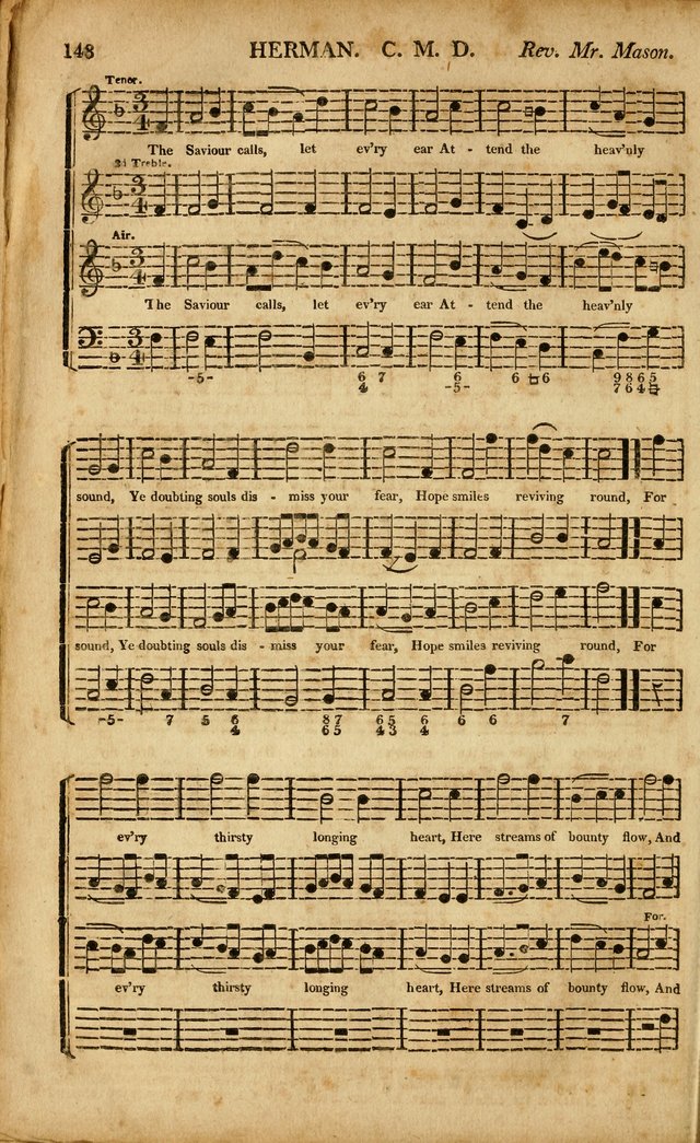 Musica Sacra: or, Springfield and Utica Collections United: consisting of Psalm and hymn tunes, anthems, and chants (2nd revised ed.) page 148