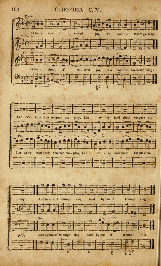 Musica Sacra: or, Springfield and Utica Collections United: consisting of Psalm and hymn tunes, anthems, and chants (2nd revised ed.) page 168