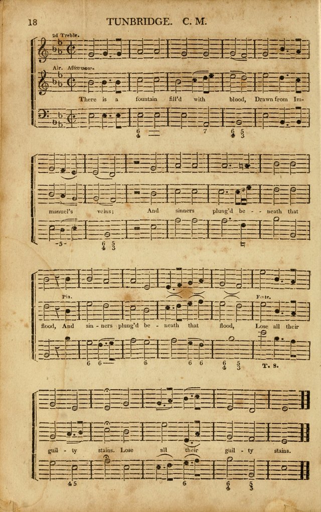 Musica Sacra: or, Springfield and Utica Collections United: consisting of Psalm and hymn tunes, anthems, and chants (2nd revised ed.) page 18