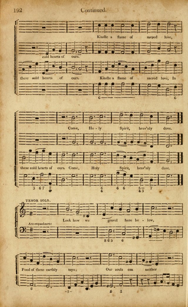 Musica Sacra: or, Springfield and Utica Collections United: consisting of Psalm and hymn tunes, anthems, and chants (2nd revised ed.) page 192