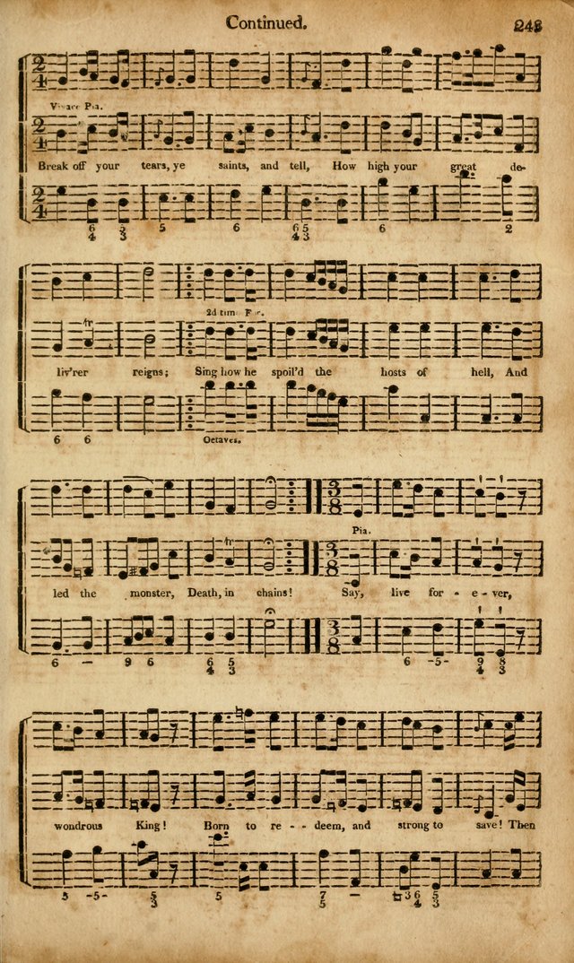 Musica Sacra: or, Springfield and Utica Collections United: consisting of Psalm and hymn tunes, anthems, and chants (2nd revised ed.) page 243