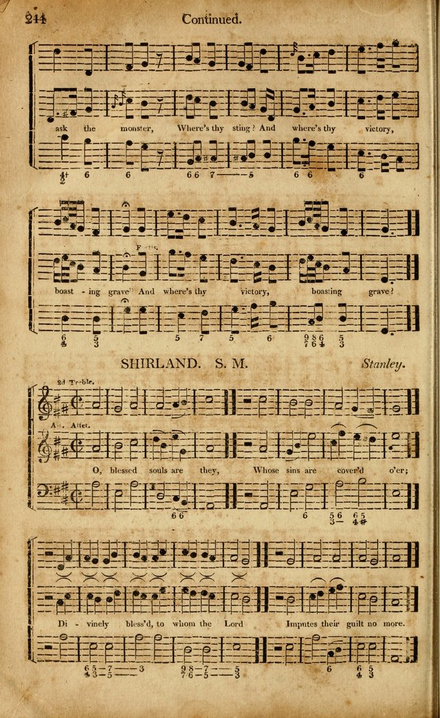 Musica Sacra: or, Springfield and Utica Collections United: consisting of Psalm and hymn tunes, anthems, and chants (2nd revised ed.) page 244