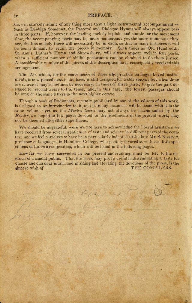 Musica Sacra: or, Springfield and Utica Collections United: consisting of Psalm and hymn tunes, anthems, and chants (2nd revised ed.) page 4