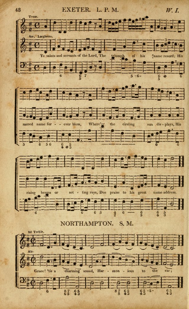 Musica Sacra: or, Springfield and Utica Collections United: consisting of Psalm and hymn tunes, anthems, and chants (2nd revised ed.) page 48