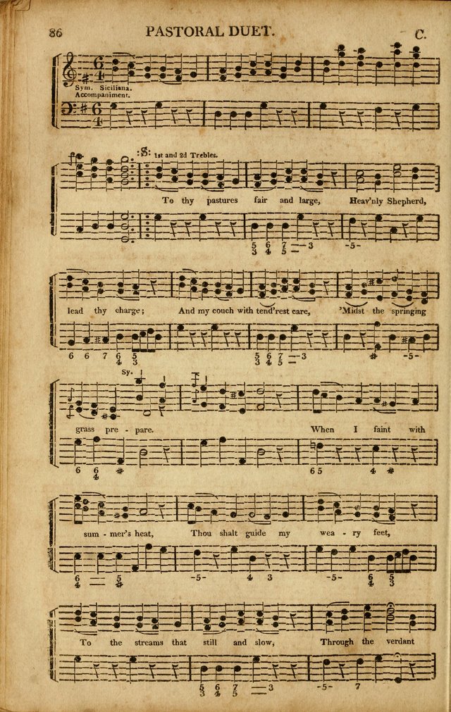 Musica Sacra: or, Springfield and Utica Collections United: consisting of Psalm and hymn tunes, anthems, and chants (2nd revised ed.) page 86