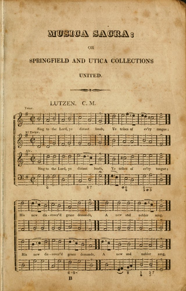 Musica Sacra: or, Springfield and Utica Collections United: consisting of Psalm and hymn tunes, anthems, and chants (2nd revised ed.) page 9