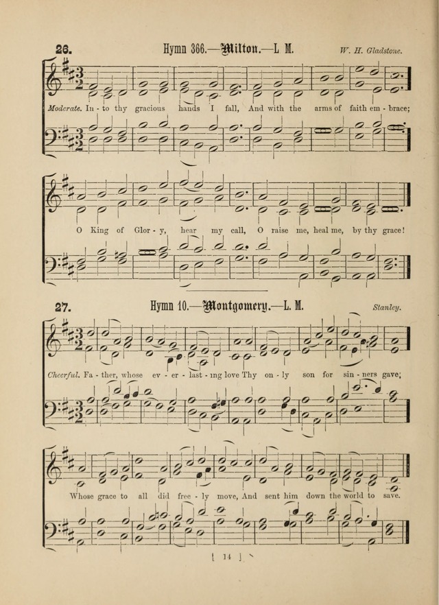 Methodist Tune Book: a collection of tunes adapted to the Methodist Hymn book page 14