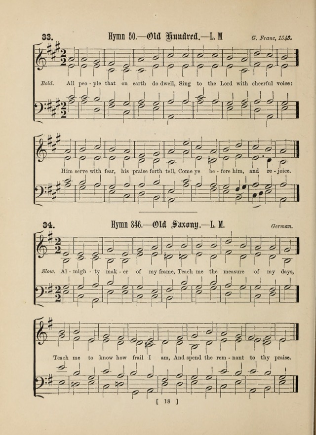 Methodist Tune Book: a collection of tunes adapted to the Methodist Hymn book page 18