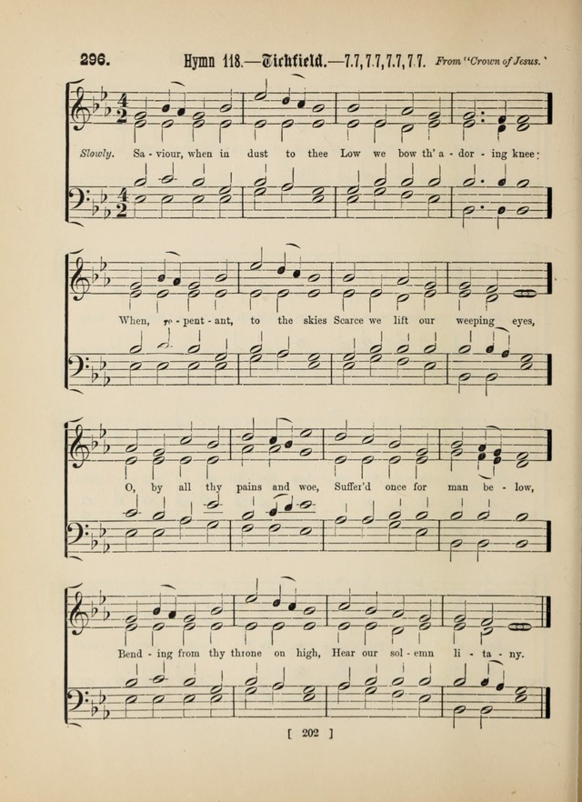 Methodist Tune Book: a collection of tunes adapted to the Methodist Hymn book page 202