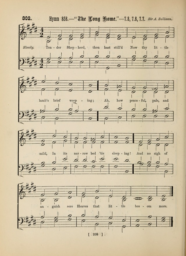 Methodist Tune Book: a collection of tunes adapted to the Methodist Hymn book page 208