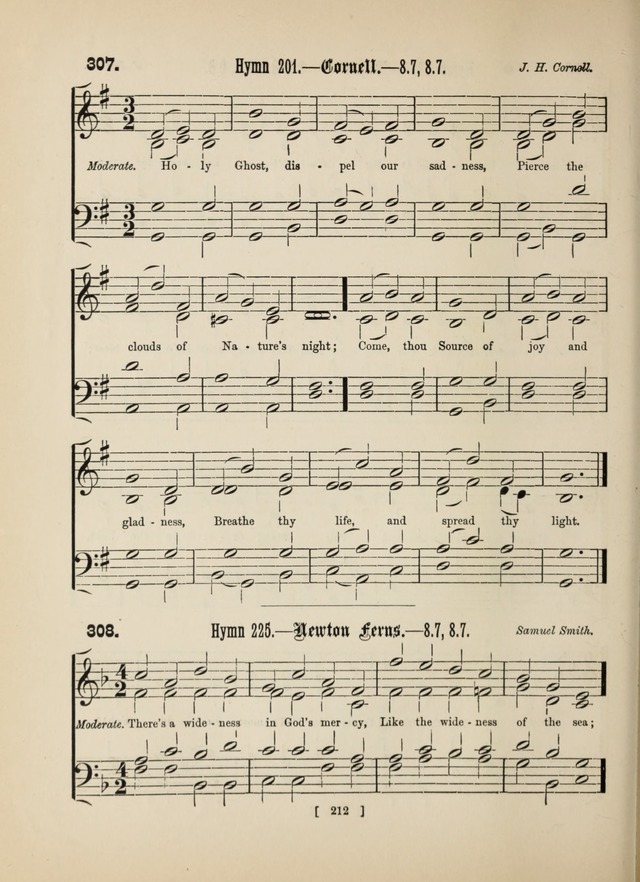 Methodist Tune Book: a collection of tunes adapted to the Methodist Hymn book page 212