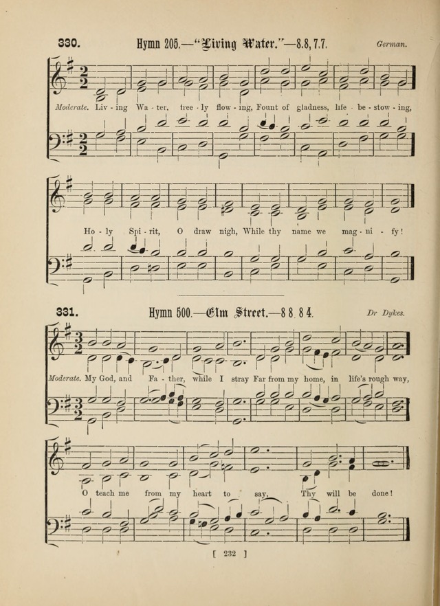 Methodist Tune Book: a collection of tunes adapted to the Methodist Hymn book page 232
