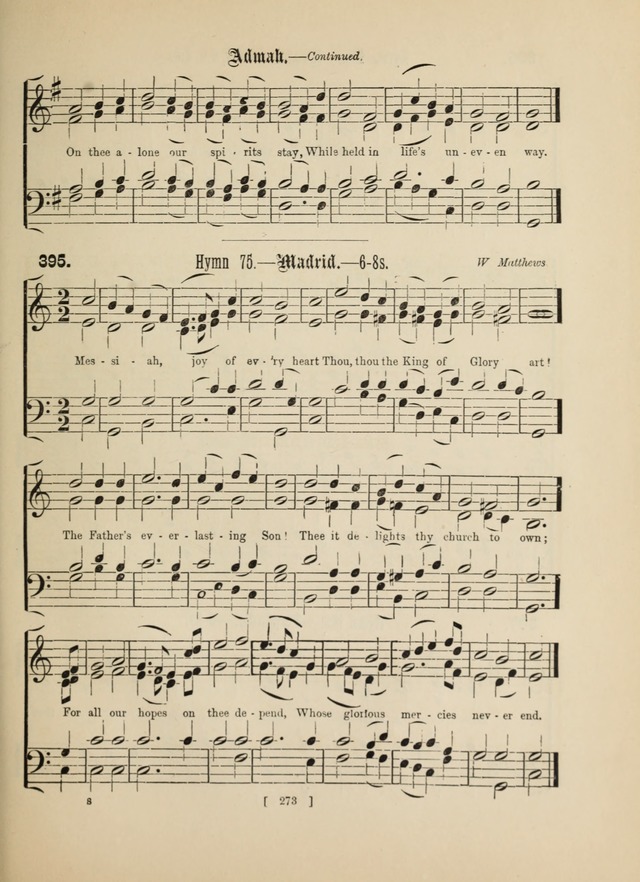 Methodist Tune Book: a collection of tunes adapted to the Methodist Hymn book page 273