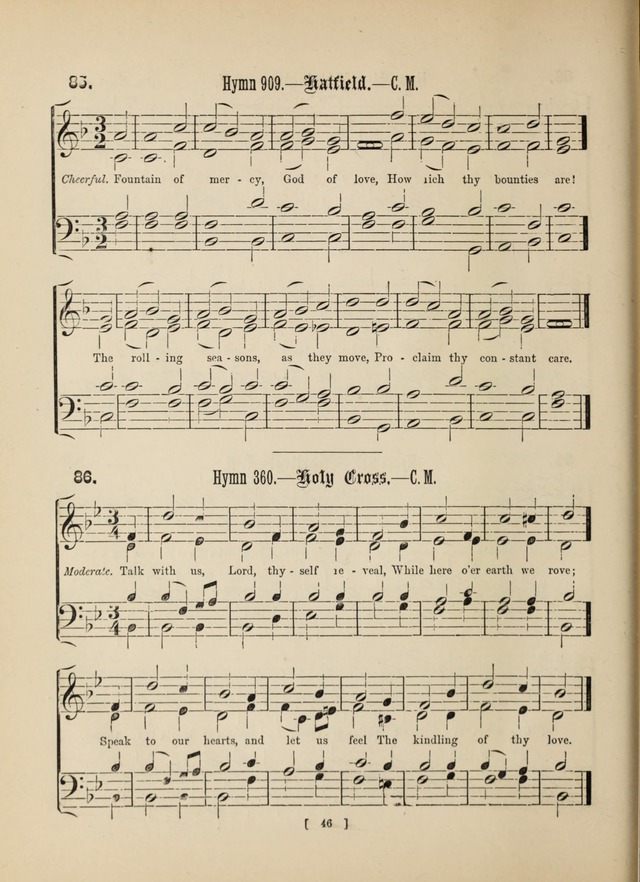 Methodist Tune Book: a collection of tunes adapted to the Methodist Hymn book page 46
