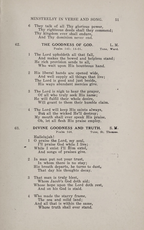 Minstrelsy In Verse and Song: Being a collection of Original Psalms, Hymns and Poems for the Home, covering a period of more than fifty years in their production page 51