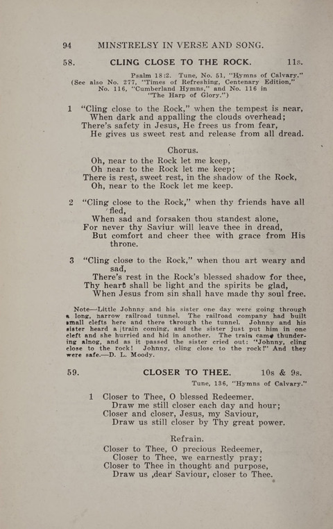 Minstrelsy In Verse and Song: Being a collection of Original Psalms, Hymns and Poems for the Home, covering a period of more than fifty years in their production page 94