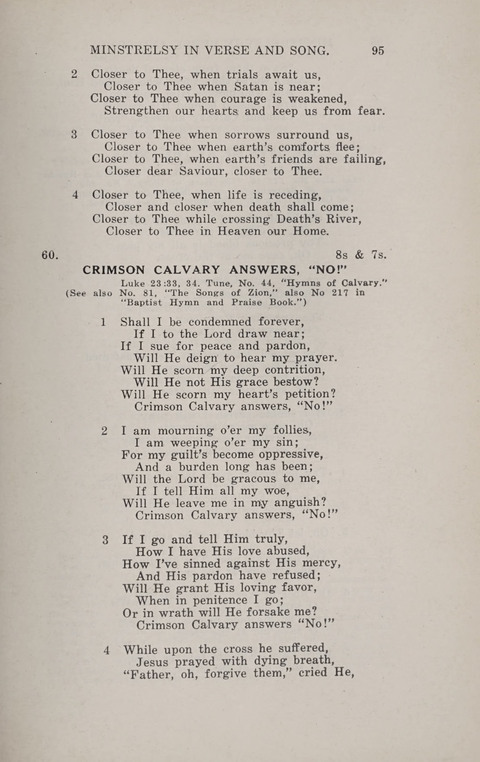 Minstrelsy In Verse and Song: Being a collection of Original Psalms, Hymns and Poems for the Home, covering a period of more than fifty years in their production page 95