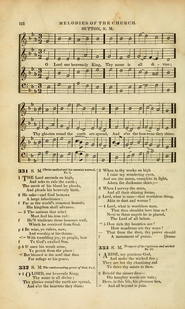 Melodies of the Church: a collection of psalms and hymns adapted to publick and social worship, seasons of revival, monthly concerts of prayer, and various similar occasions... page 112