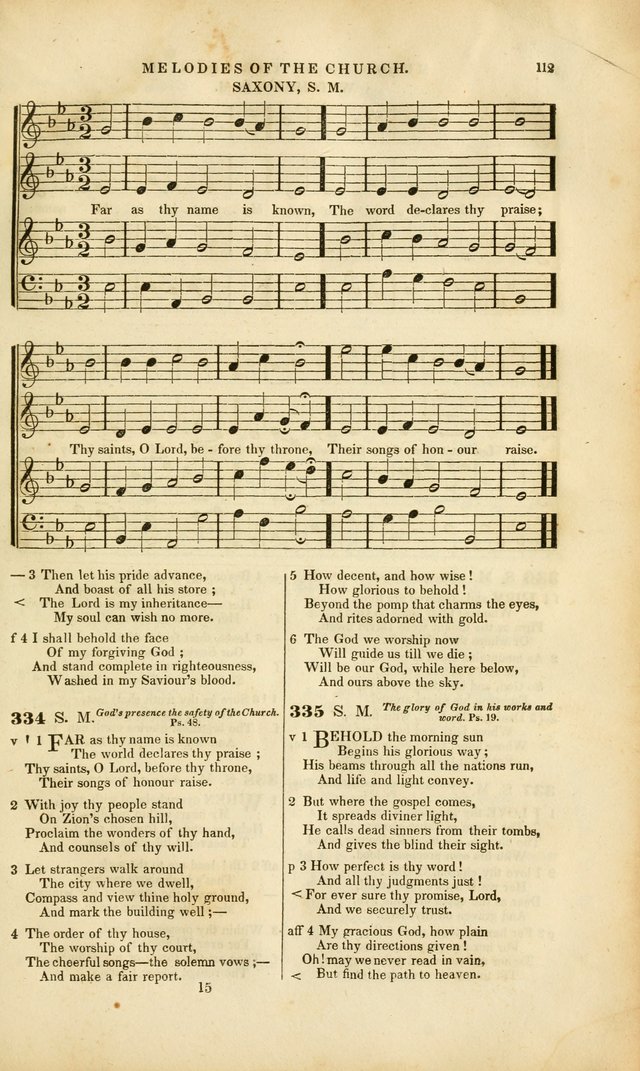 Melodies of the Church: a collection of psalms and hymns adapted to publick and social worship, seasons of revival, monthly concerts of prayer, and various similar occasions... page 113