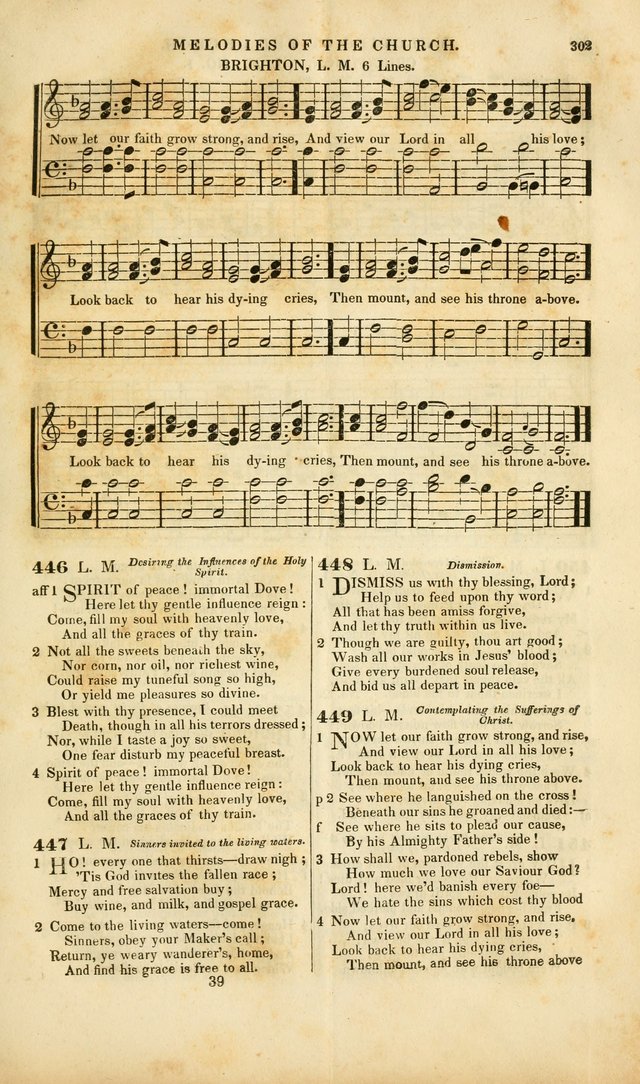 Melodies of the Church: a collection of psalms and hymns adapted to publick and social worship, seasons of revival, monthly concerts of prayer, and various similar occasions... page 303