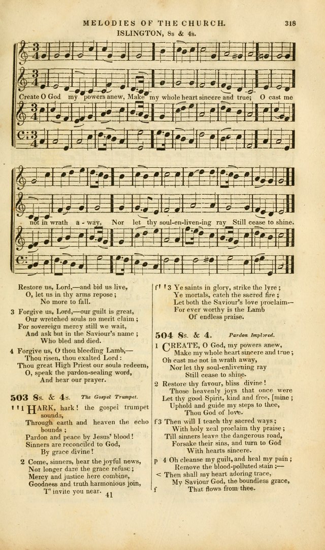 Melodies of the Church: a collection of psalms and hymns adapted to publick and social worship, seasons of revival, monthly concerts of prayer, and various similar occasions... page 319