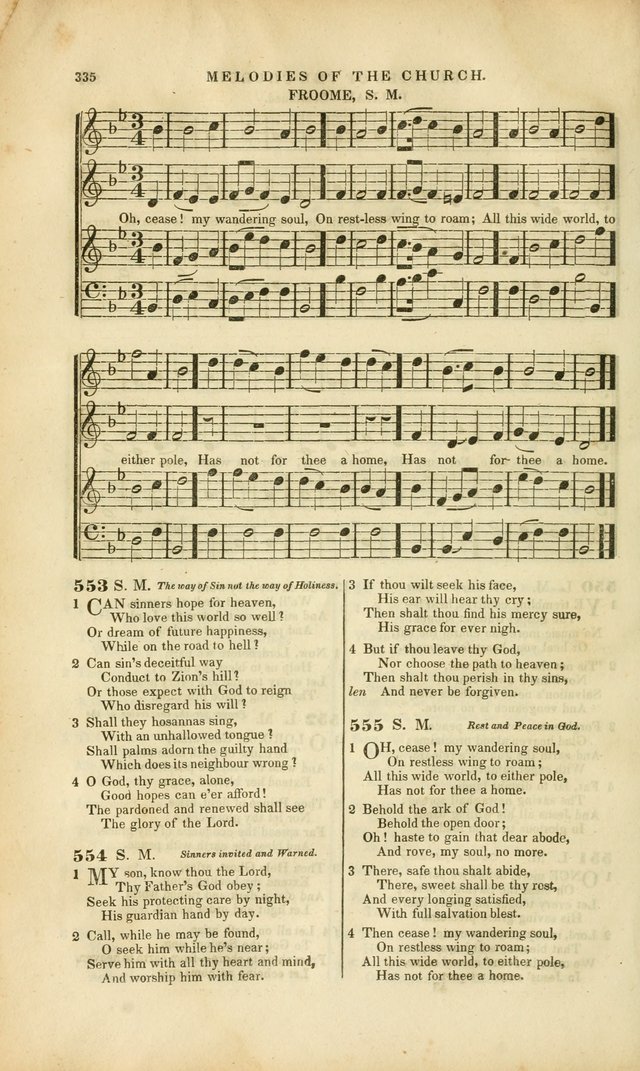 Melodies of the Church: a collection of psalms and hymns adapted to publick and social worship, seasons of revival, monthly concerts of prayer, and various similar occasions... page 336