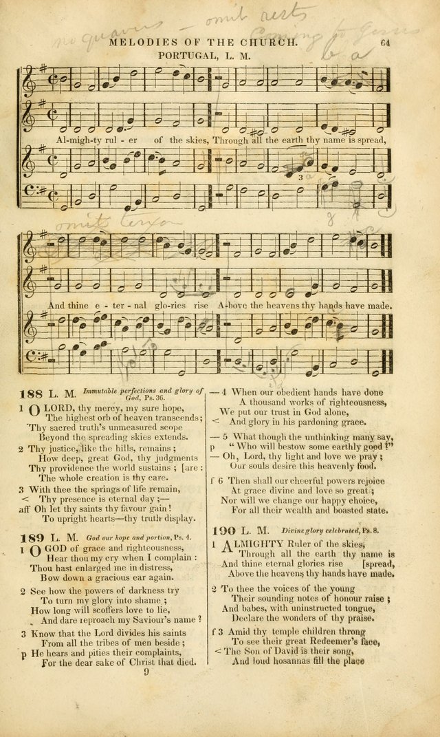 Melodies of the Church: a collection of psalms and hymns adapted to publick and social worship, seasons of revival, monthly concerts of prayer, and various similar occasions... page 65