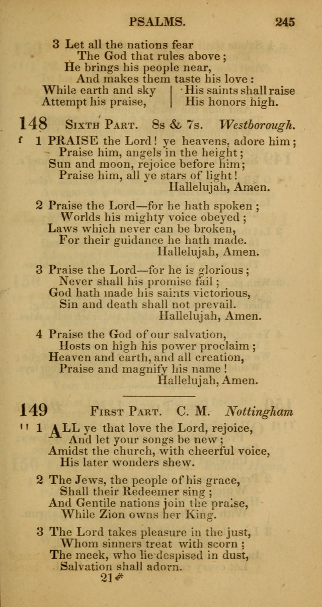 Manual of Christian Psalmody: a collection of psalms and hymns for public worship page 247