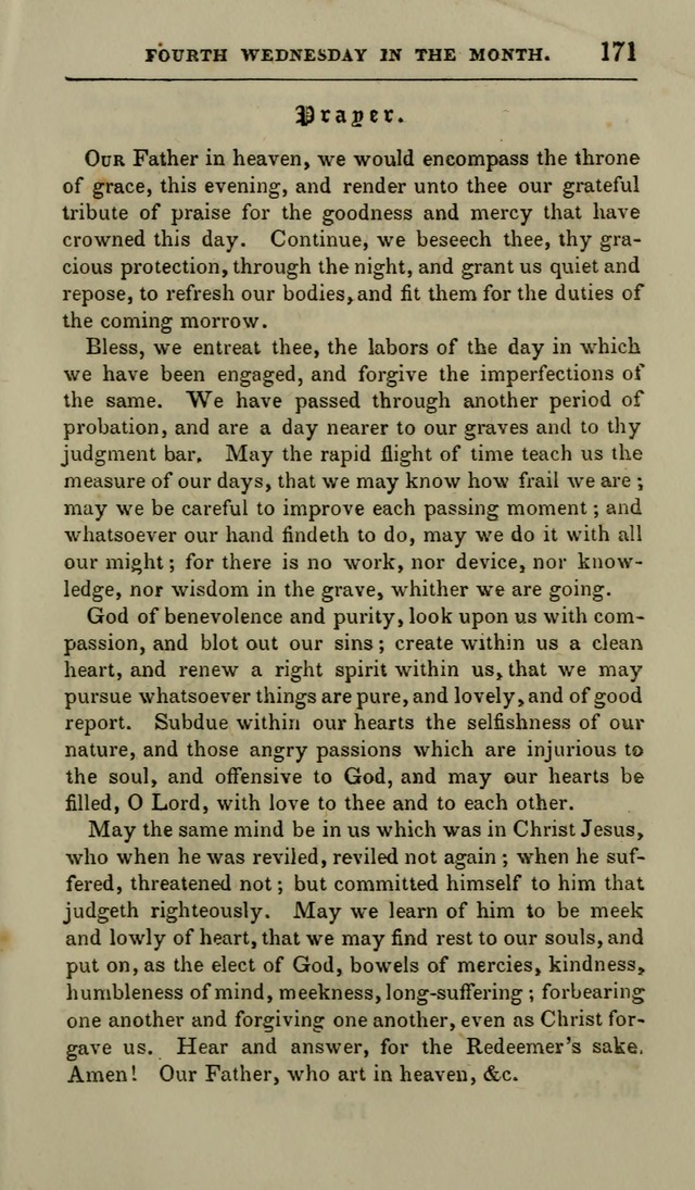 Manual of Devotion: or religious exercises for the morning and evening of each day of the month, for the use of schools and private families page 173