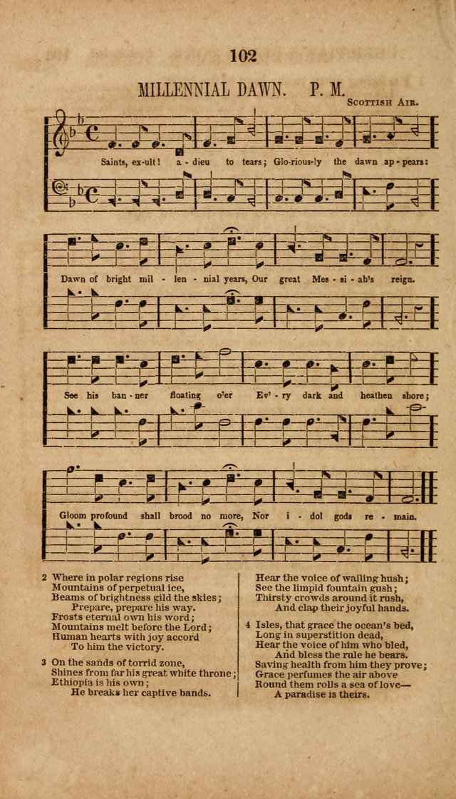 The Minstrel of Zion: a book of religious songs, accompanied with appropriate music, chiefly original page 102