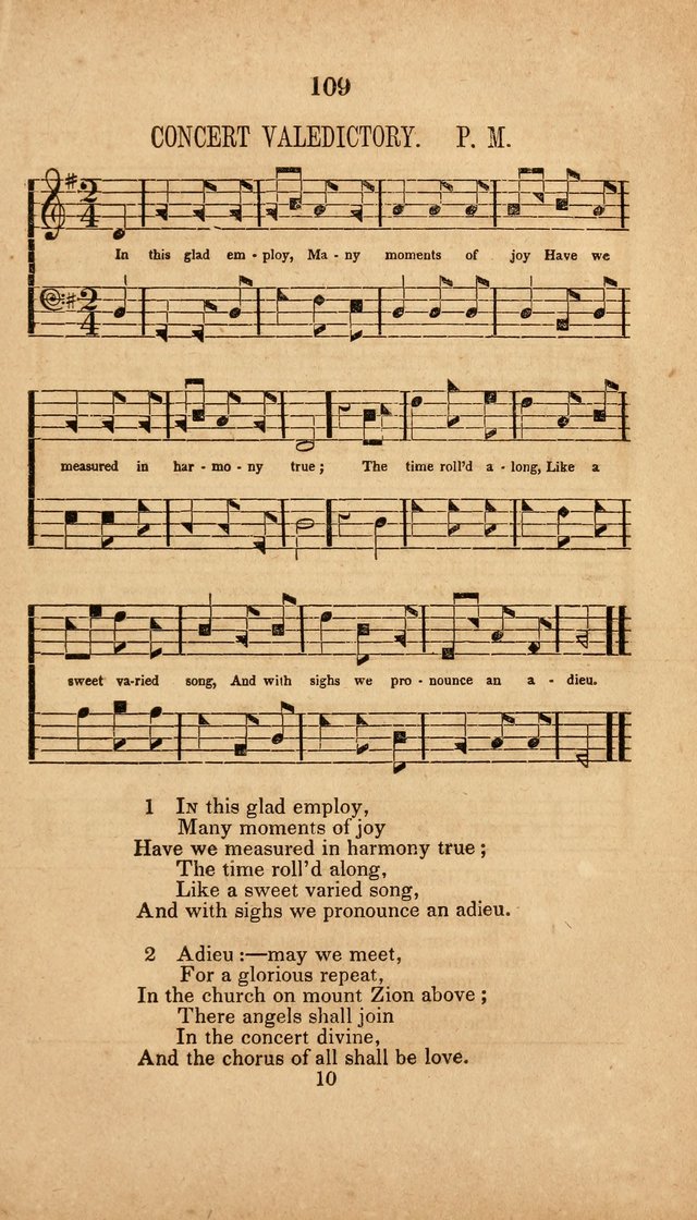 The Minstrel of Zion: a book of religious songs, accompanied with appropriate music, chiefly original page 109