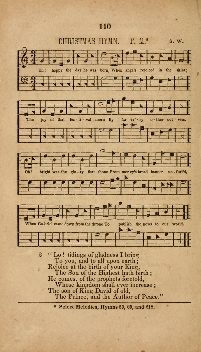 The Minstrel of Zion: a book of religious songs, accompanied with appropriate music, chiefly original page 110