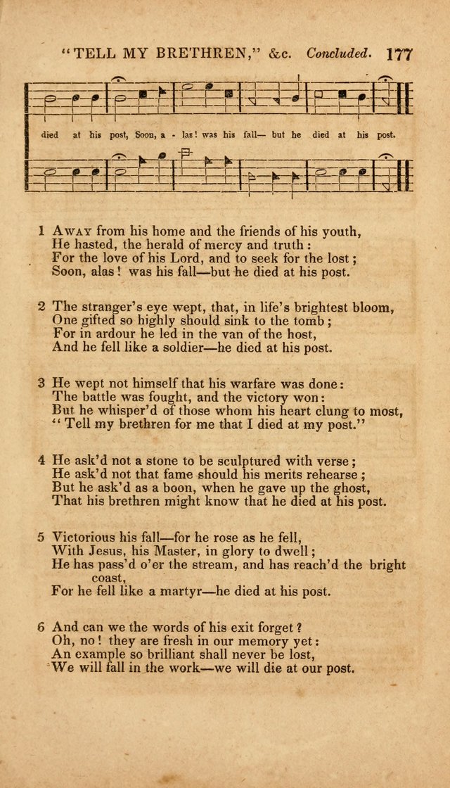 The Minstrel of Zion: a book of religious songs, accompanied with appropriate music, chiefly original page 177