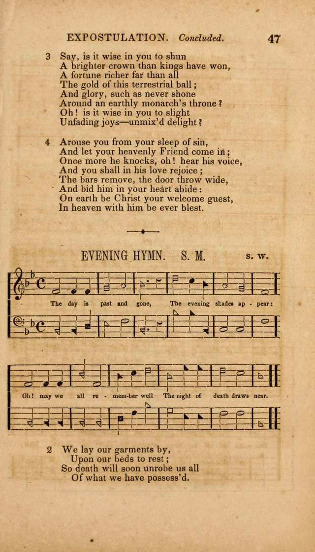 The Minstrel of Zion: a book of religious songs, accompanied with appropriate music, chiefly original page 47