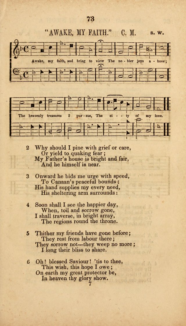 The Minstrel of Zion: a book of religious songs, accompanied with appropriate music, chiefly original page 73