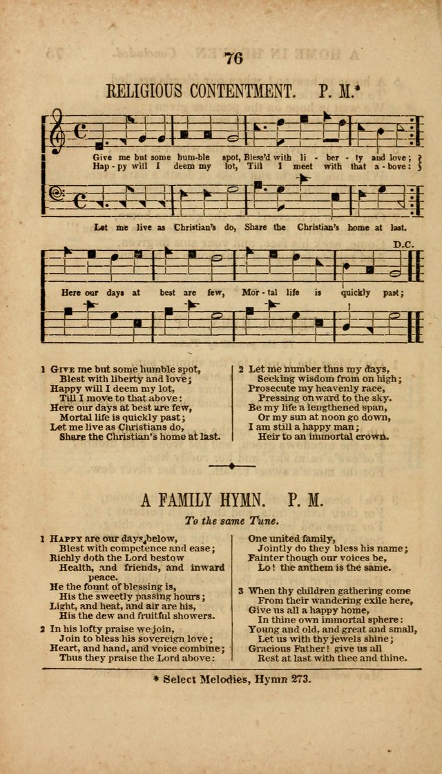 The Minstrel of Zion: a book of religious songs, accompanied with appropriate music, chiefly original page 76