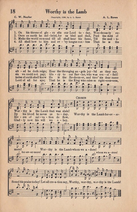 Melodies of Zion: A Compilation of Hymns and Songs, Old and New, Intended for All Kinds of Religious Service page 19