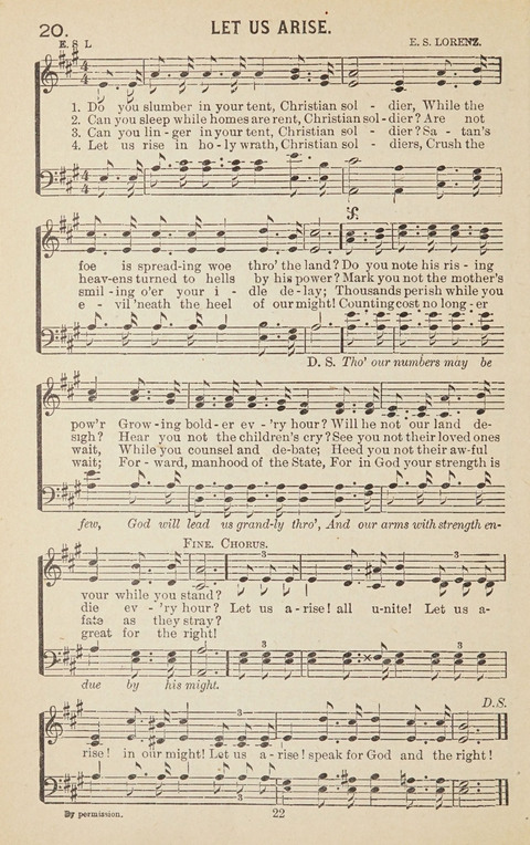 New Anti-Saloon Songs: A Collection of Temperance and Moral Reform Songs Prepared at the Request of The National Anti-Saloon League page 20