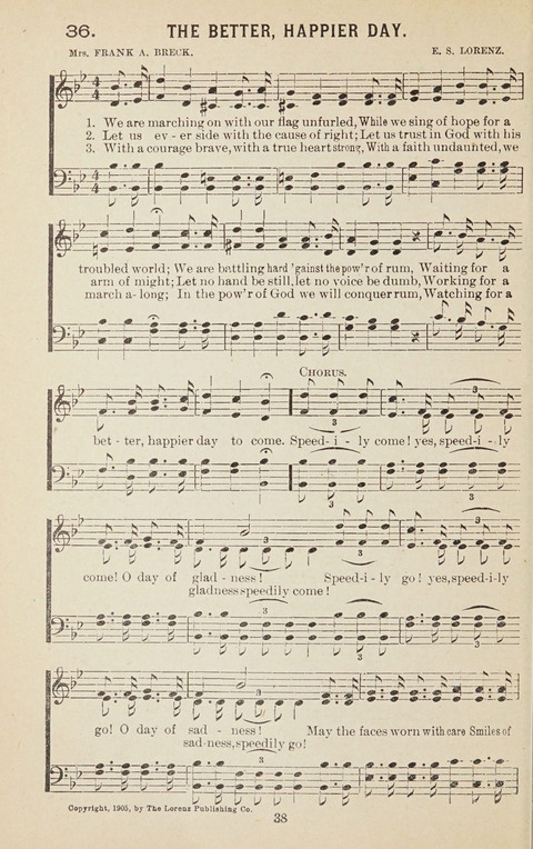 New Anti-Saloon Songs: A Collection of Temperance and Moral Reform Songs Prepared at the Request of The National Anti-Saloon League page 36
